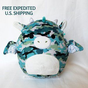 SQUISHMALLOWS Keanu The Camo Dragon Large 9.5" NEW